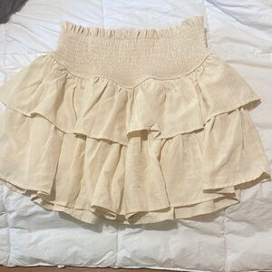 Khaki Ruffled Skort